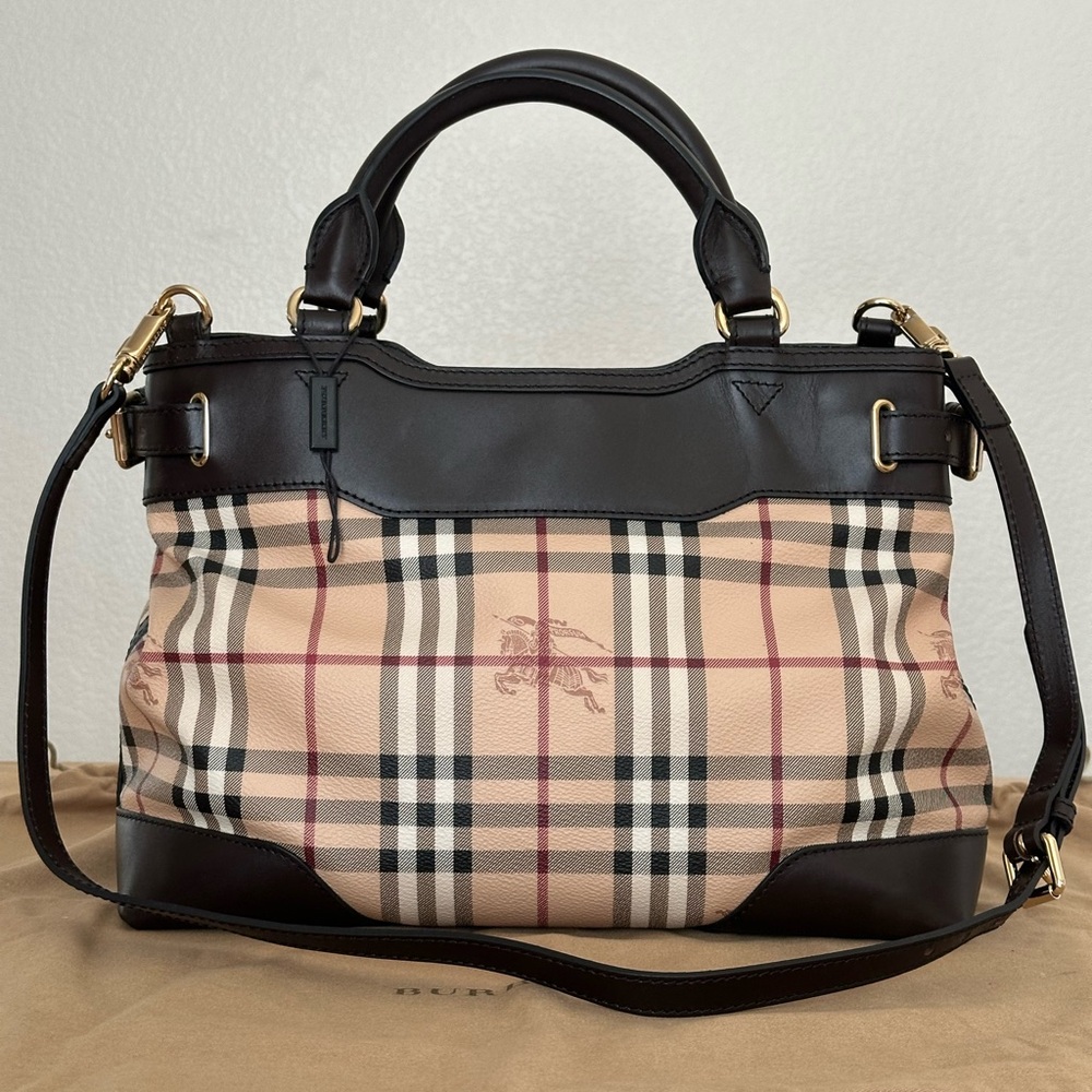 Burberry Haymarket Check Bag with Dustbag